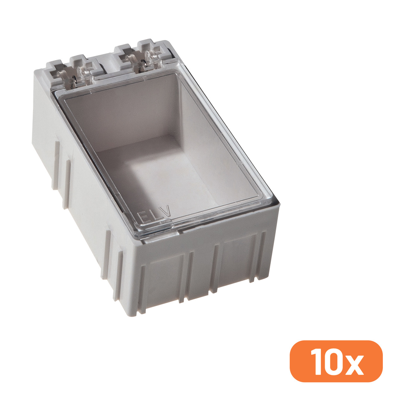 ELV 10er-Set SMD-Sortierbox- Altweiss- 23 x 31 x 54 mm