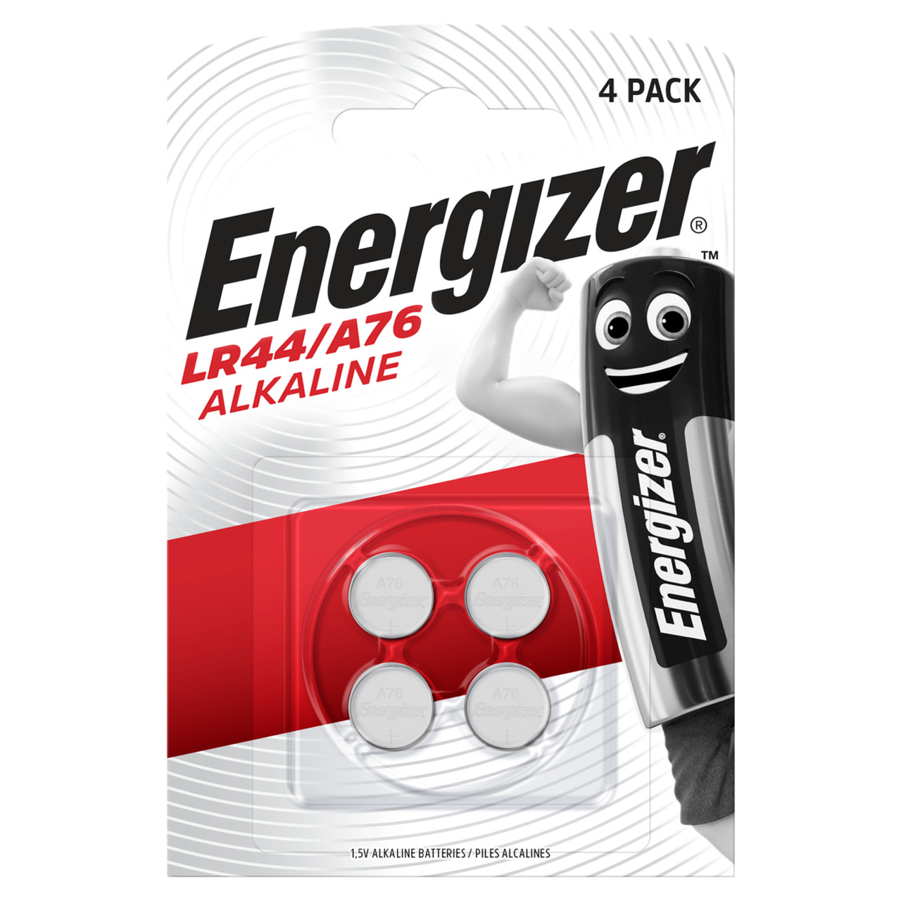 Energizer Alkaline-Knopfzelle- Typ V13GA- LR44- 4er Pack