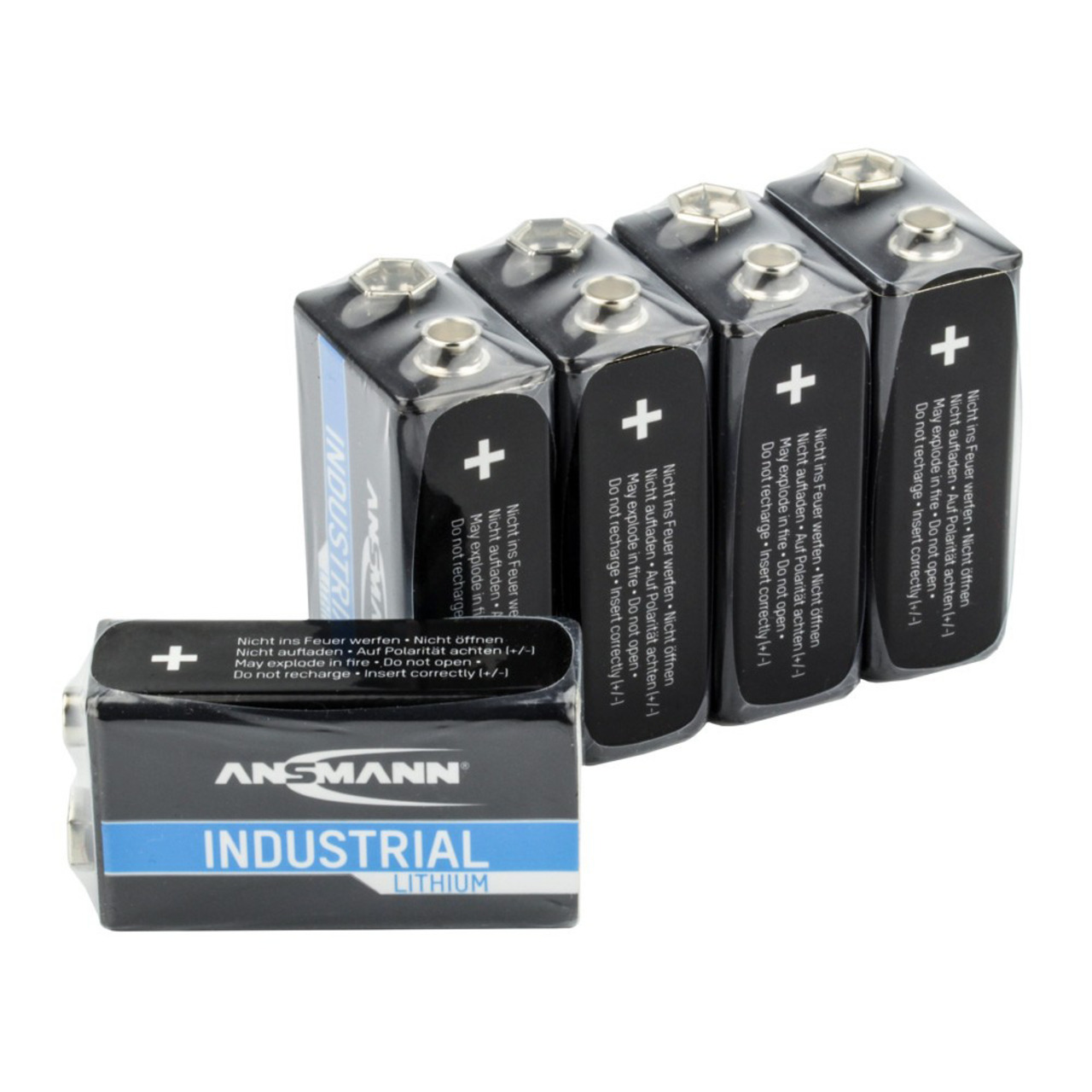 Ansmann Lithium-Batterie 9 V-Block- 5er-Pack