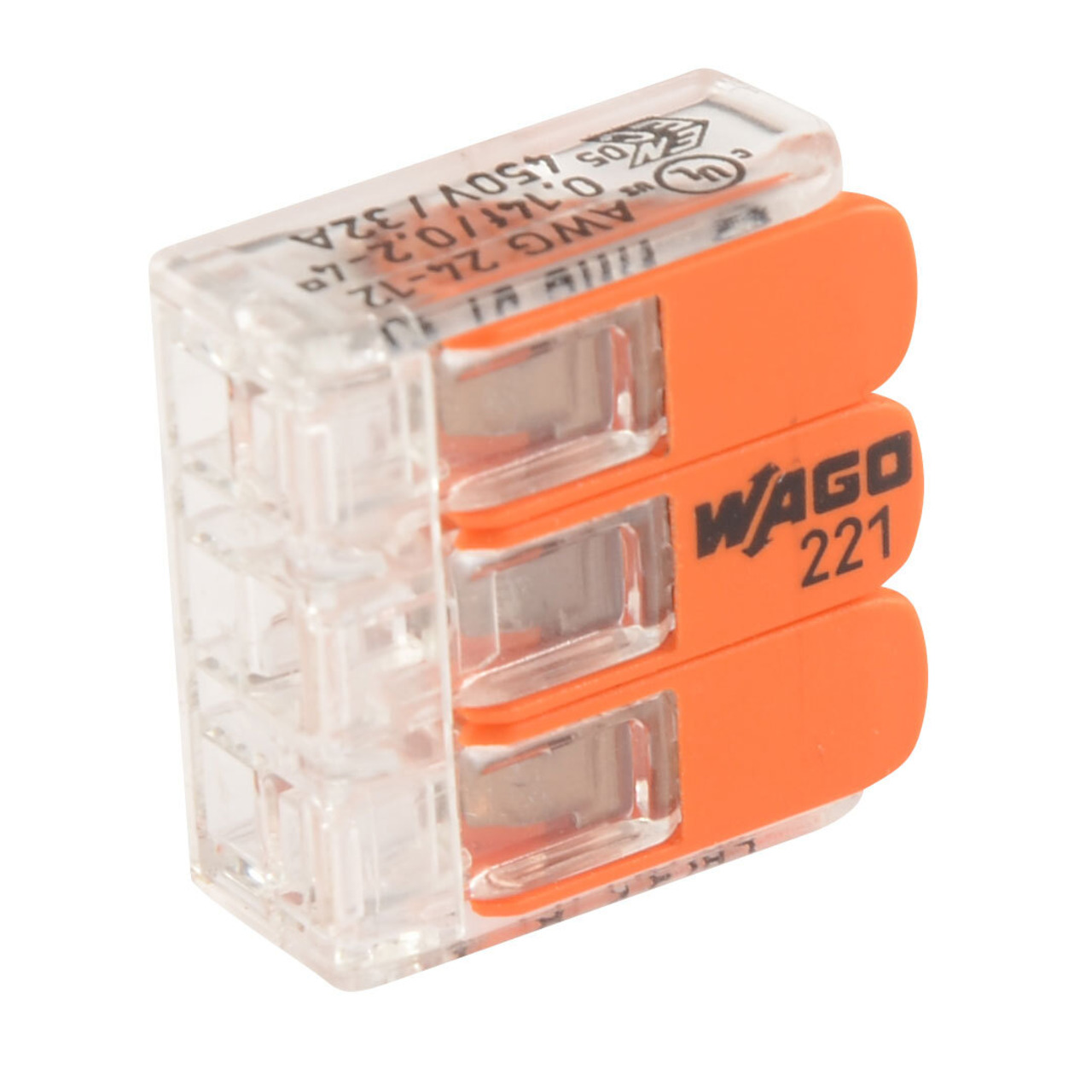Wago 221-413 COMPACT Verbindungsklemme 3 x 4 mm-