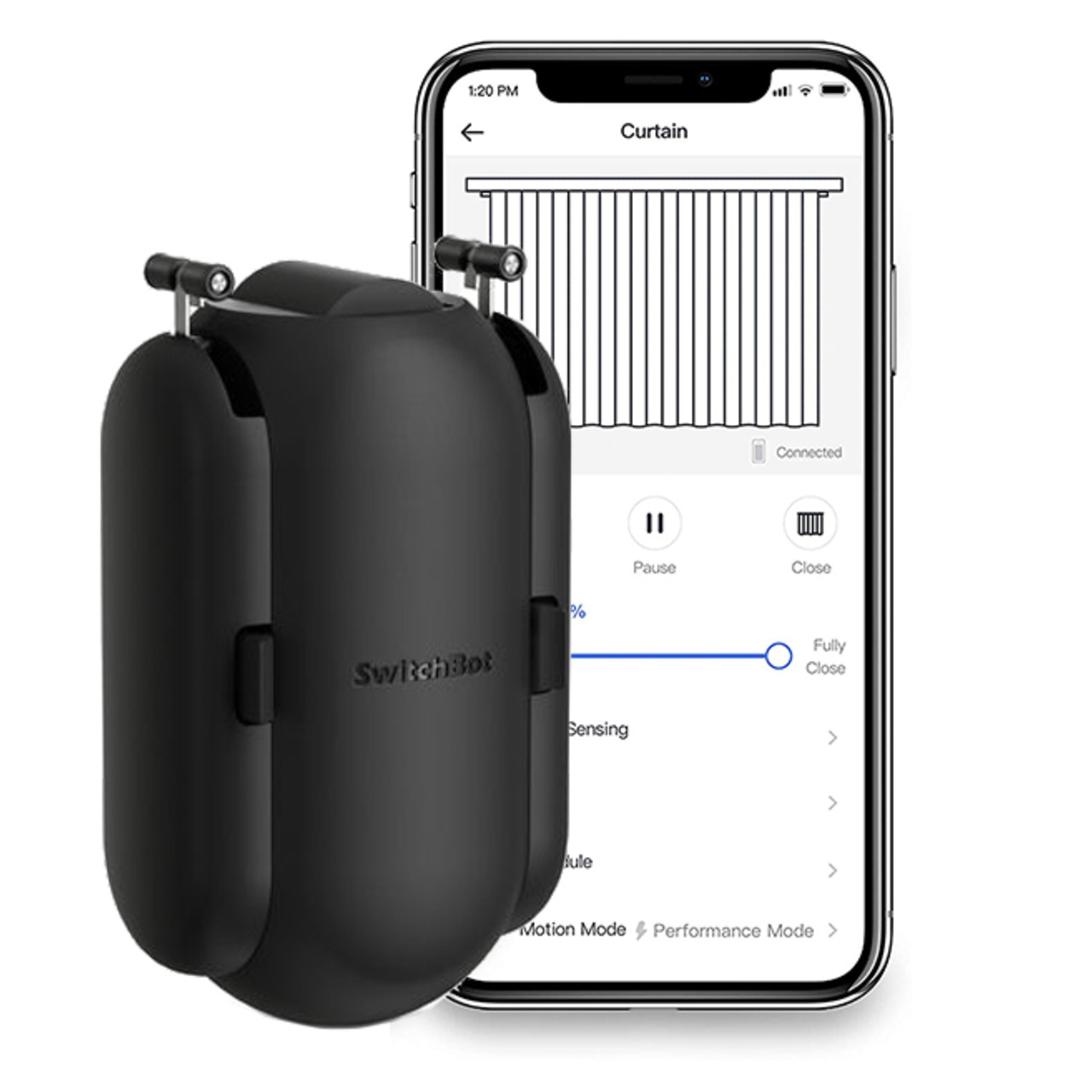 SwitchBot smarter Gardinenmotor U-Rail 2- Bluetooth- App- schwarz