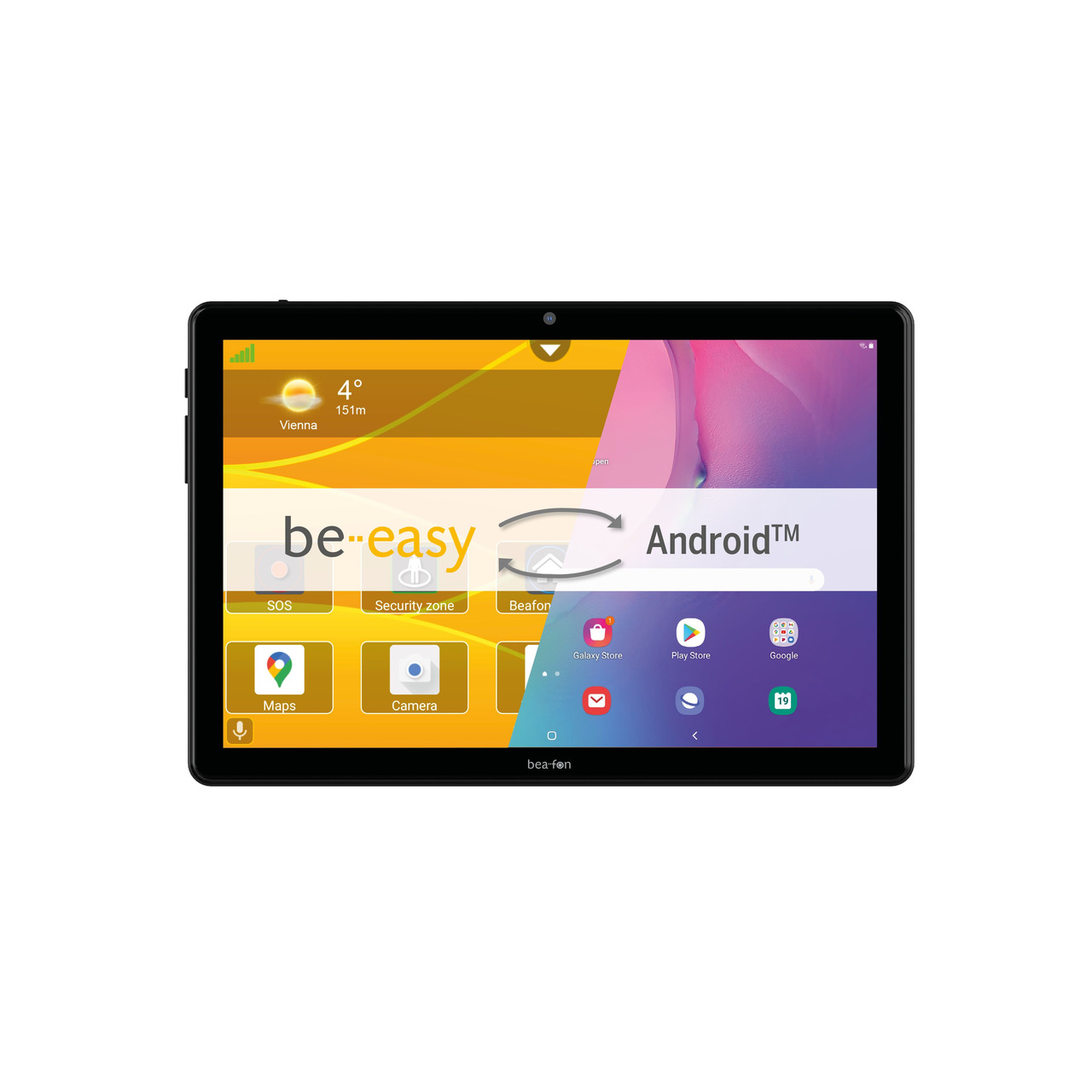 Bea-fon Senioren-Tablet TW10 Lite- 25-65-cm-Display- 1280 x 800p- Dual-OS be-easy und Android 11 unter PC-Hardware
