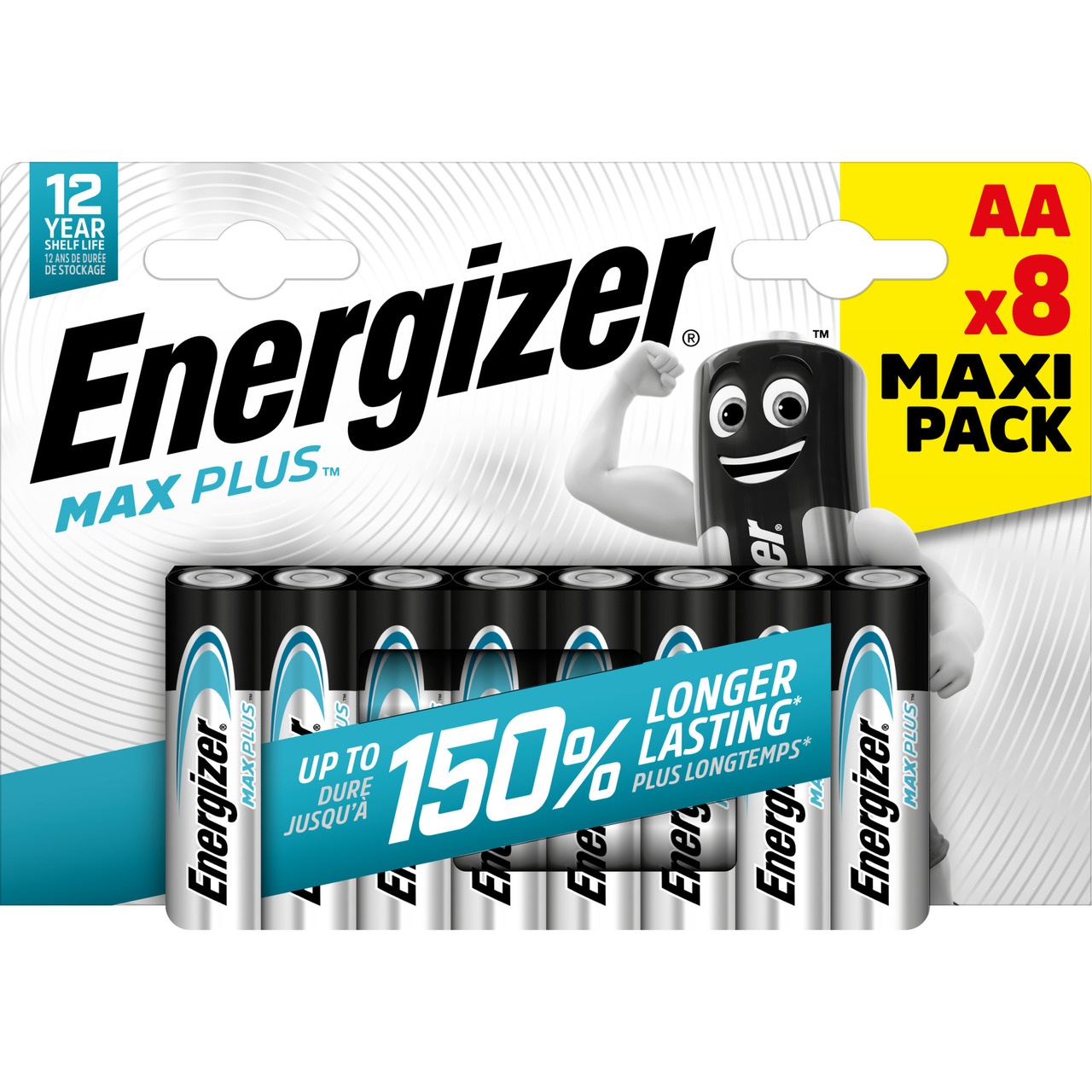 Energizer Alkaline-Batterien Max Plus 150 Mignon (AA) 8er Pack unter Stromversorgung