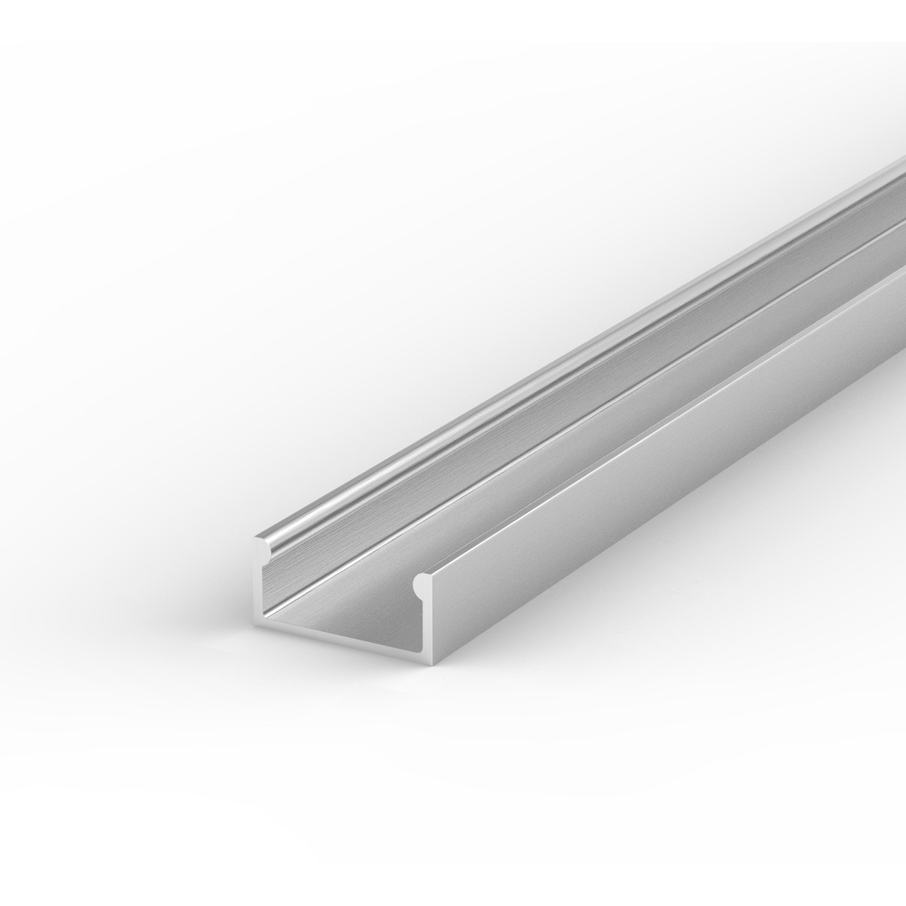 1-m-Aluminiumprofil P4-1 fr LED-Streifen bis 12 mm Breite- mit matter Abdeckung- inkl- Endkappen