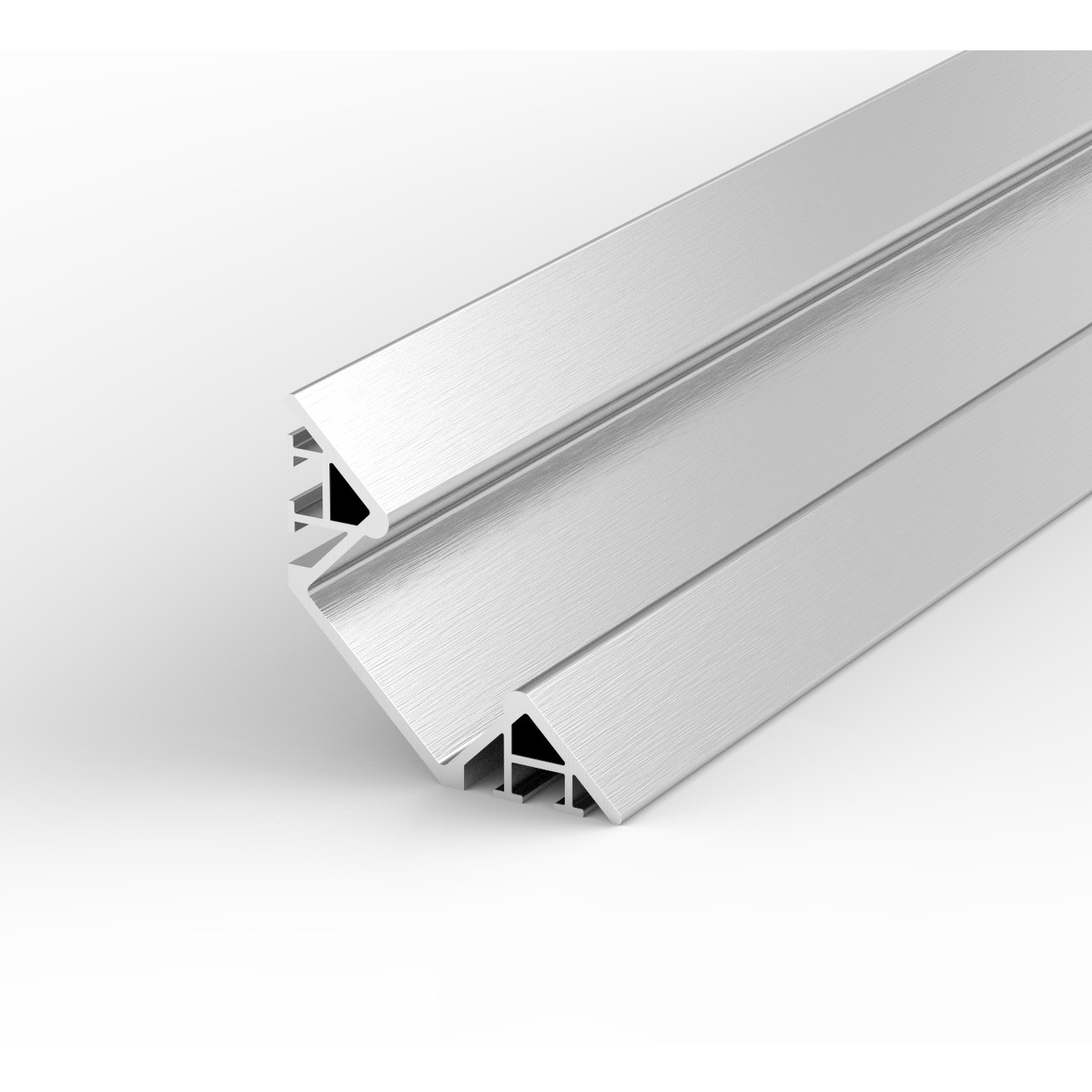 1-m-Aluminiumprofil P7-1 fr LED-Streifen bis 12 mm Breite- mit matter Abdeckung- inkl- Endkappen
