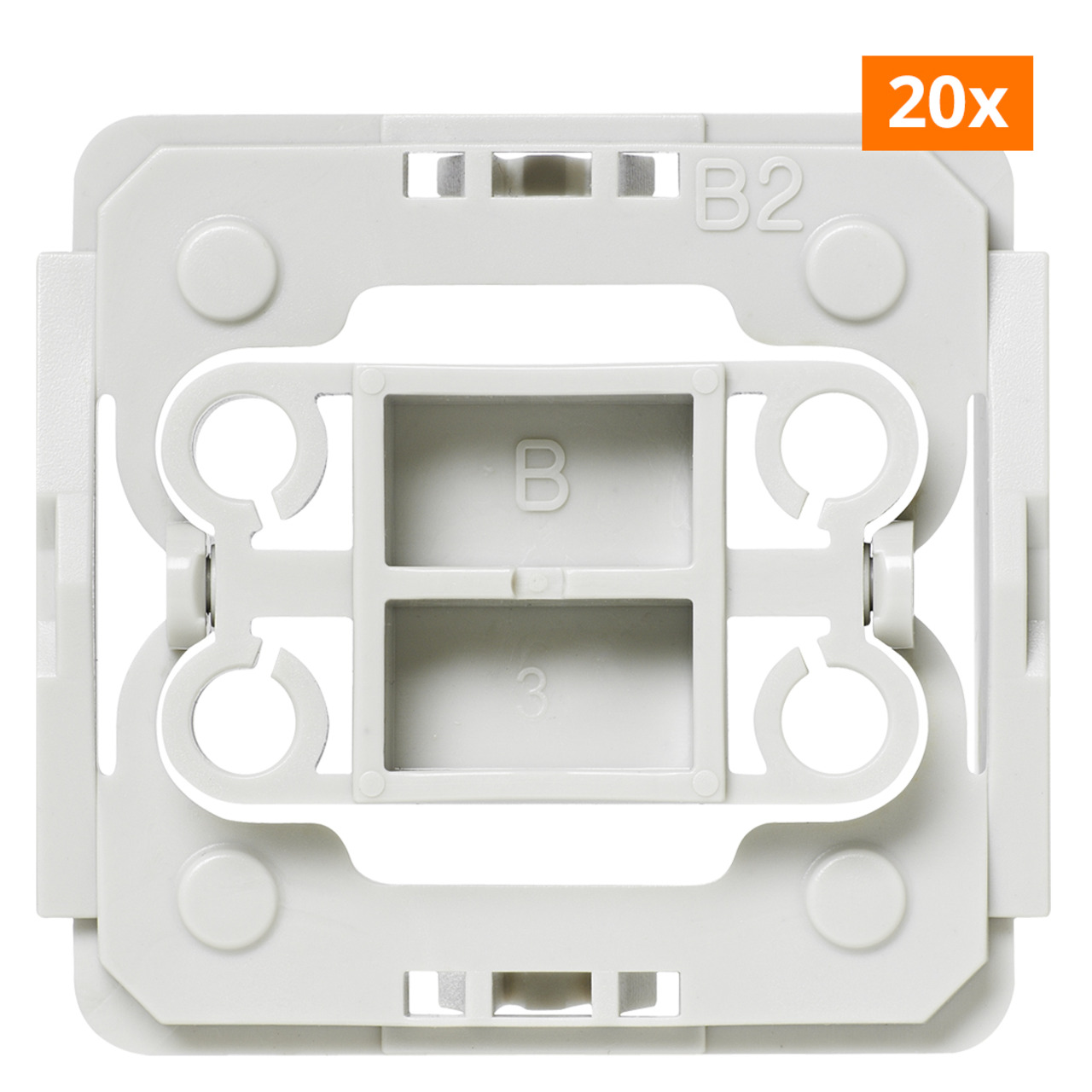 20er Set Installationsadapter für Berker-Schalter- für Smart Home - Hausautomation