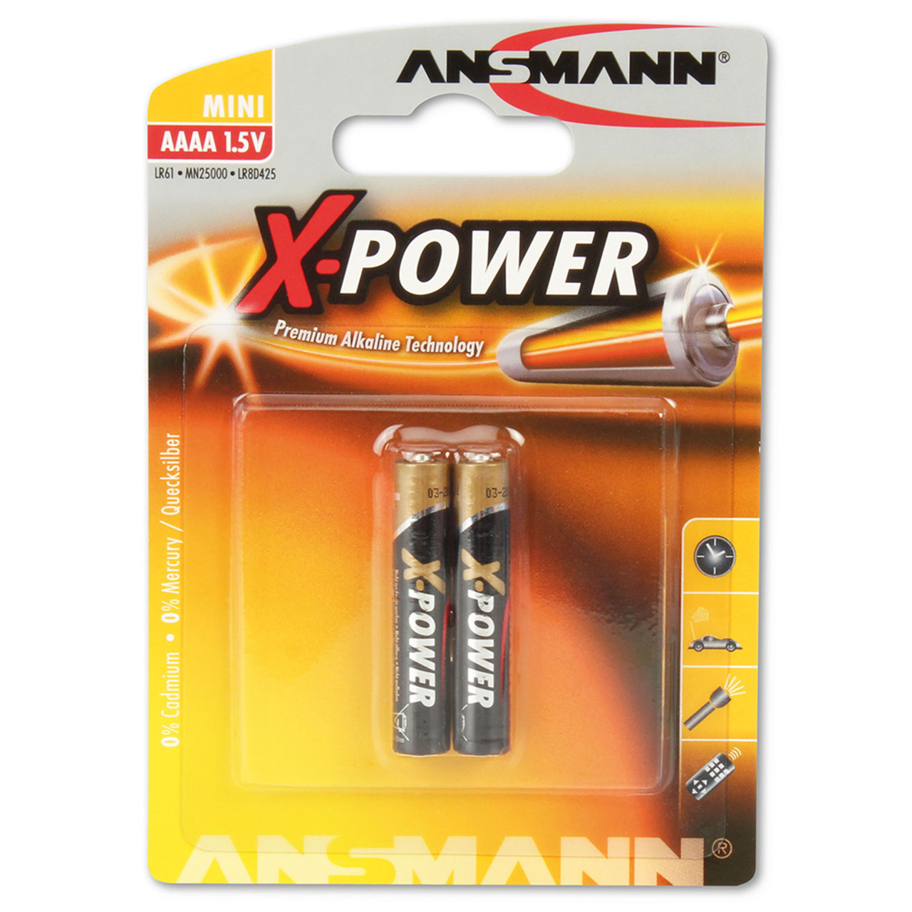 Ansmann Alkaline Batterie Mini Power X AAAA- 2er Pack