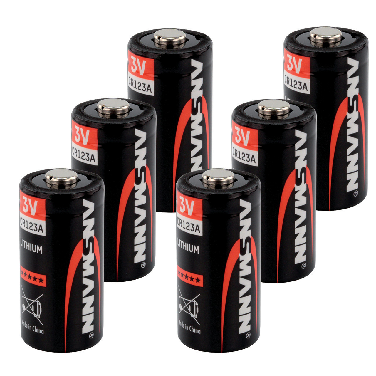 Ansmann Foto-Lithium-Batterie CR123A- 6er-Pack