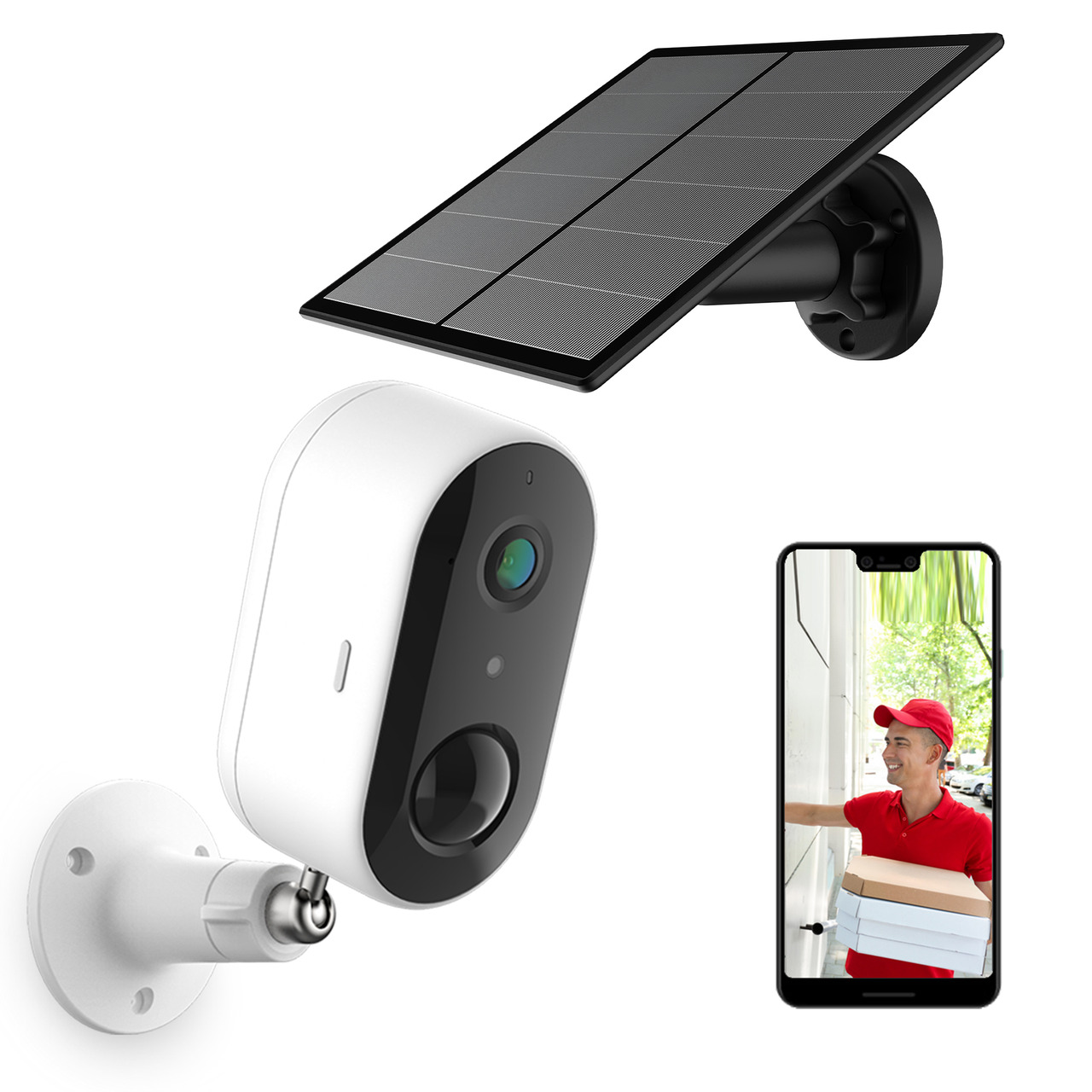 Arenti Spar-Set Akku-WLAN-Überwachungskamera GO1 und Solar-Panel SP2-M- Full-HD- 1080p- App unter Sicherheitstechnik
