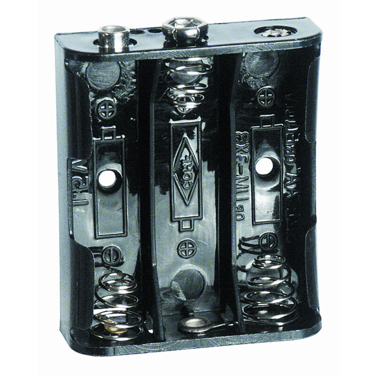 Batteriehalter fr 3 x Mignon mit Druckknopf-Anschluss