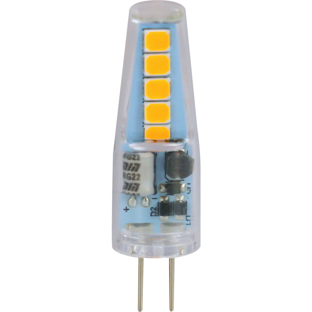 Blulaxa 1-W-G4-LED-Lampe- T11- Stiftsockellampe- 100 lm- 3000 K- warmweiss- 300- 12 V AC-DC