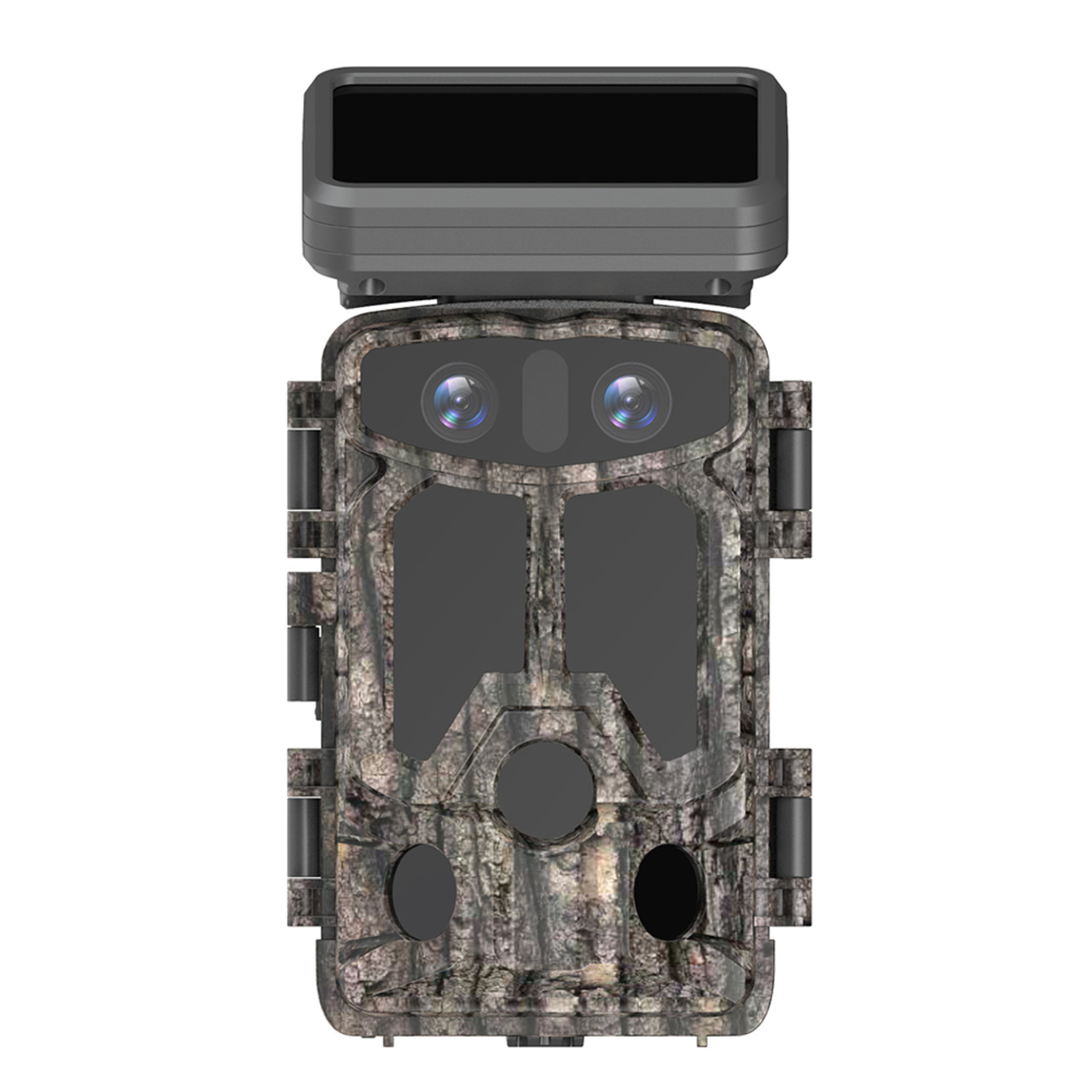 Braun Solar Fotofalle - Wildkamera Scouting Cam BLACK1320WiFi 4K- App- Dual-Kamera- WiFi- IP65 unter Sicherheitstechnik