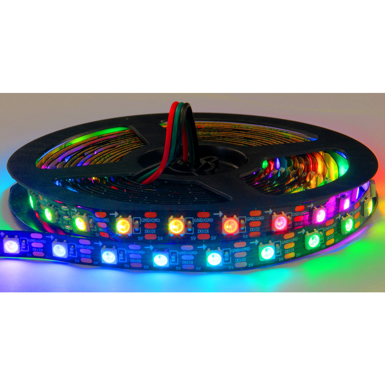 Diamex 4-m-LED-Streifen mit WS2812-kompatiblen-LEDs- 60 LEDs-m- schwarze Platine