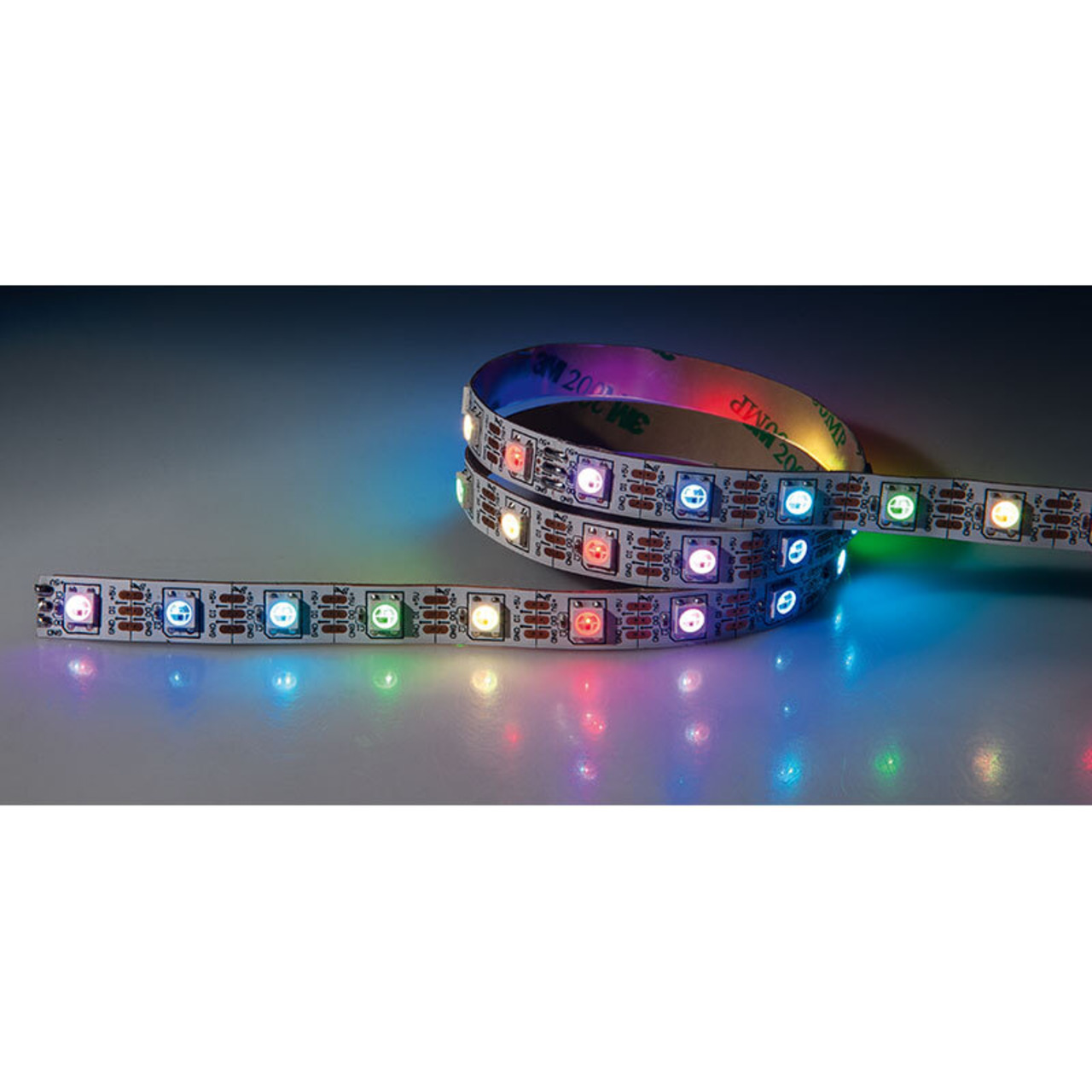 Diamex 4-m-LED-Streifen mit WS2812-kompatiblen-LEDs- 60 LEDs-m- weisse Platine