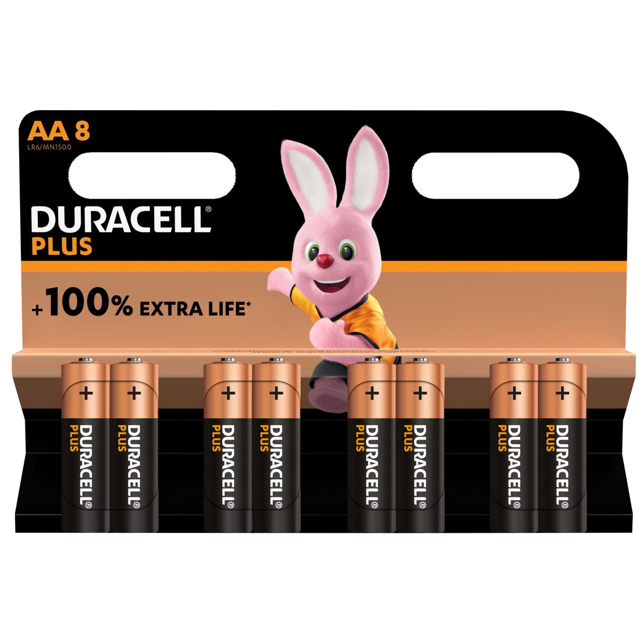 Duracell Plus Alkaline-Batterie AA-Mignon-LR6- 1-5 V- 8er Pack