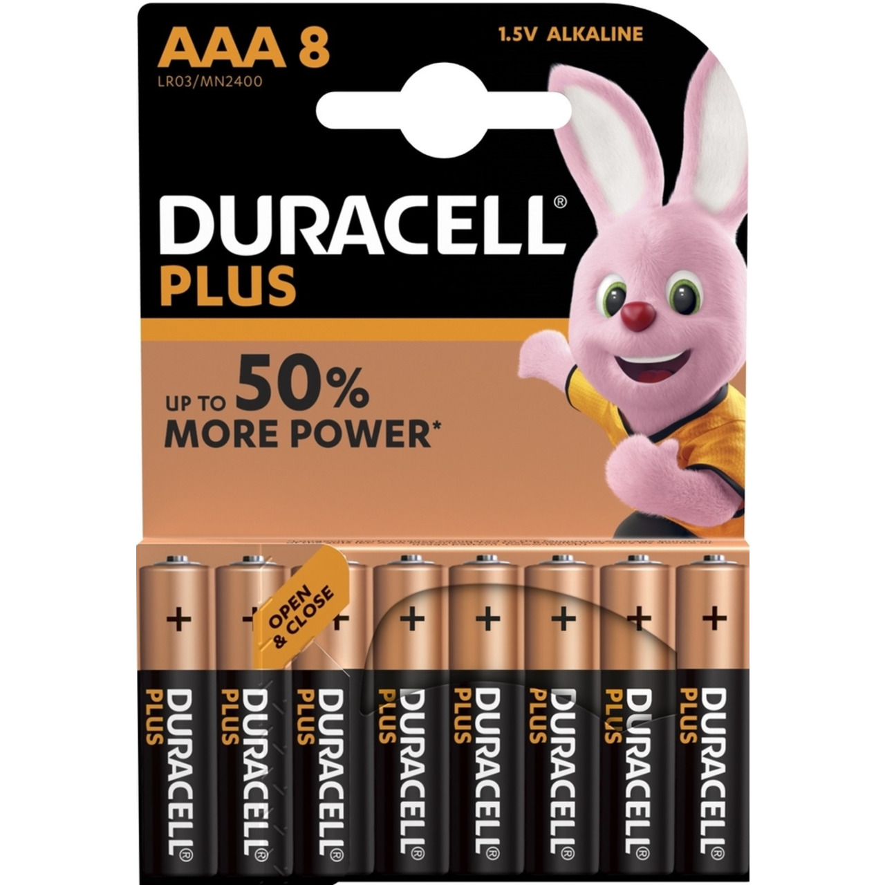 Duracell Plus Alkaline-Batterie MN 2400 LR03 (Micro-AAA)- 1-5 V- 8er-Pack