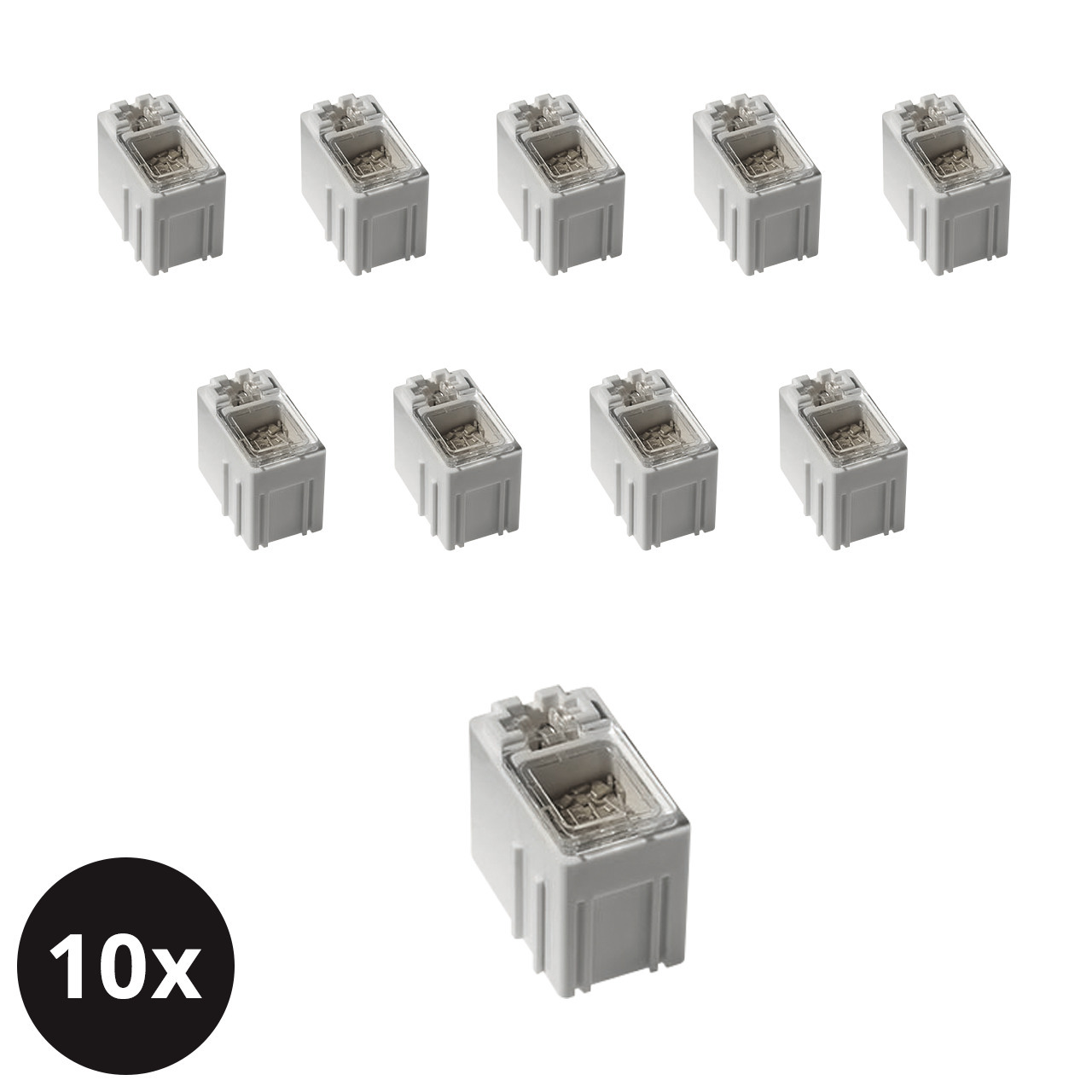 ELV 10er-Set SMD-Sortierbox- Altweiss- 23 x 15-5 x 27 mm