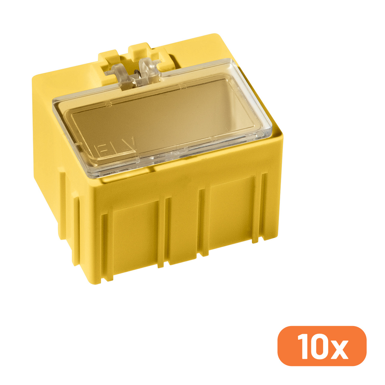 ELV 10er-Set SMD-Sortierbox- Gelb- 23 x 31 x 27 mm