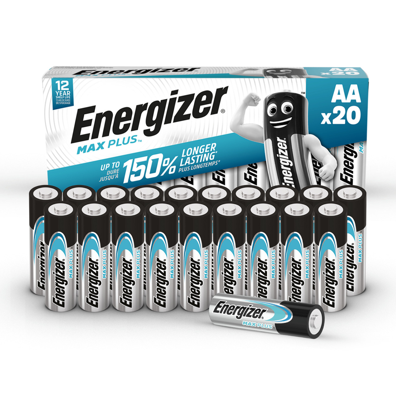 Energizer Alkaline-Batterien Max Plus 150 Mignon (AA) 20er Pack