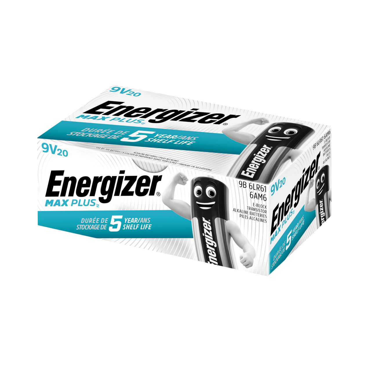 Energizer Alkaline-Batterien Max Plus E-Block (9V) 20er Pack