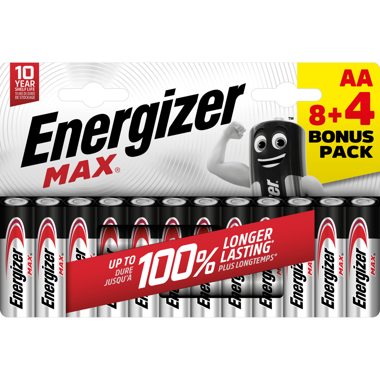 Energizer Max Alkaline Batterie Mignon AA- 8+4 Sparpack