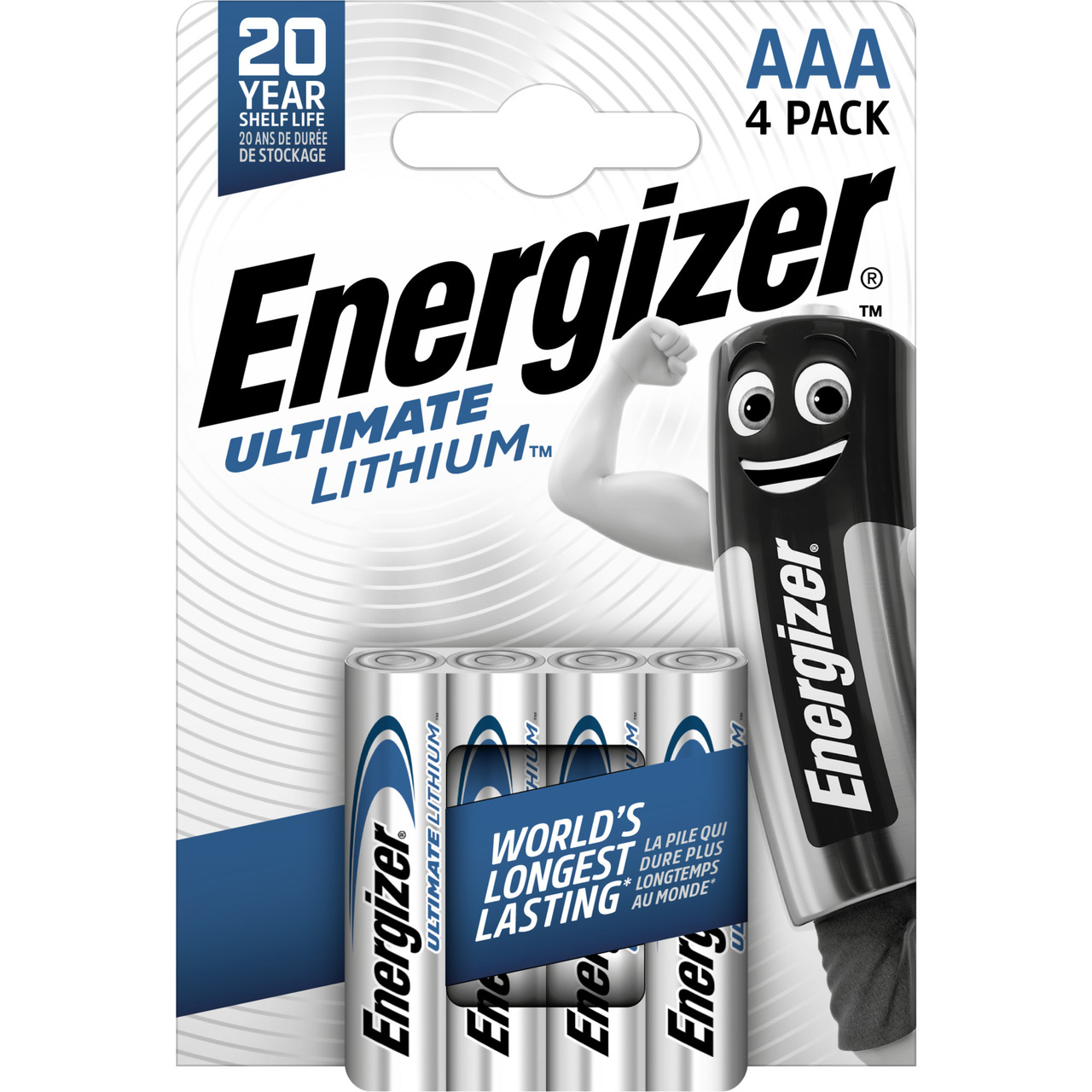 Energizer Ultimate Lithium-Batterie Micro AAA- 1-5V- 1250 mAh- 4er-Pack
