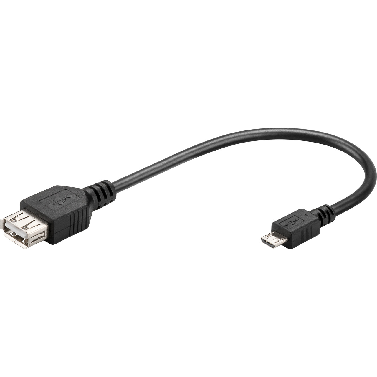 goobay USB 2-0 Hi-Speed OTG-Adapter- USB-Buchse (Typ A) auf Micro-USB-Stecker (Typ B)- 0-2 m
