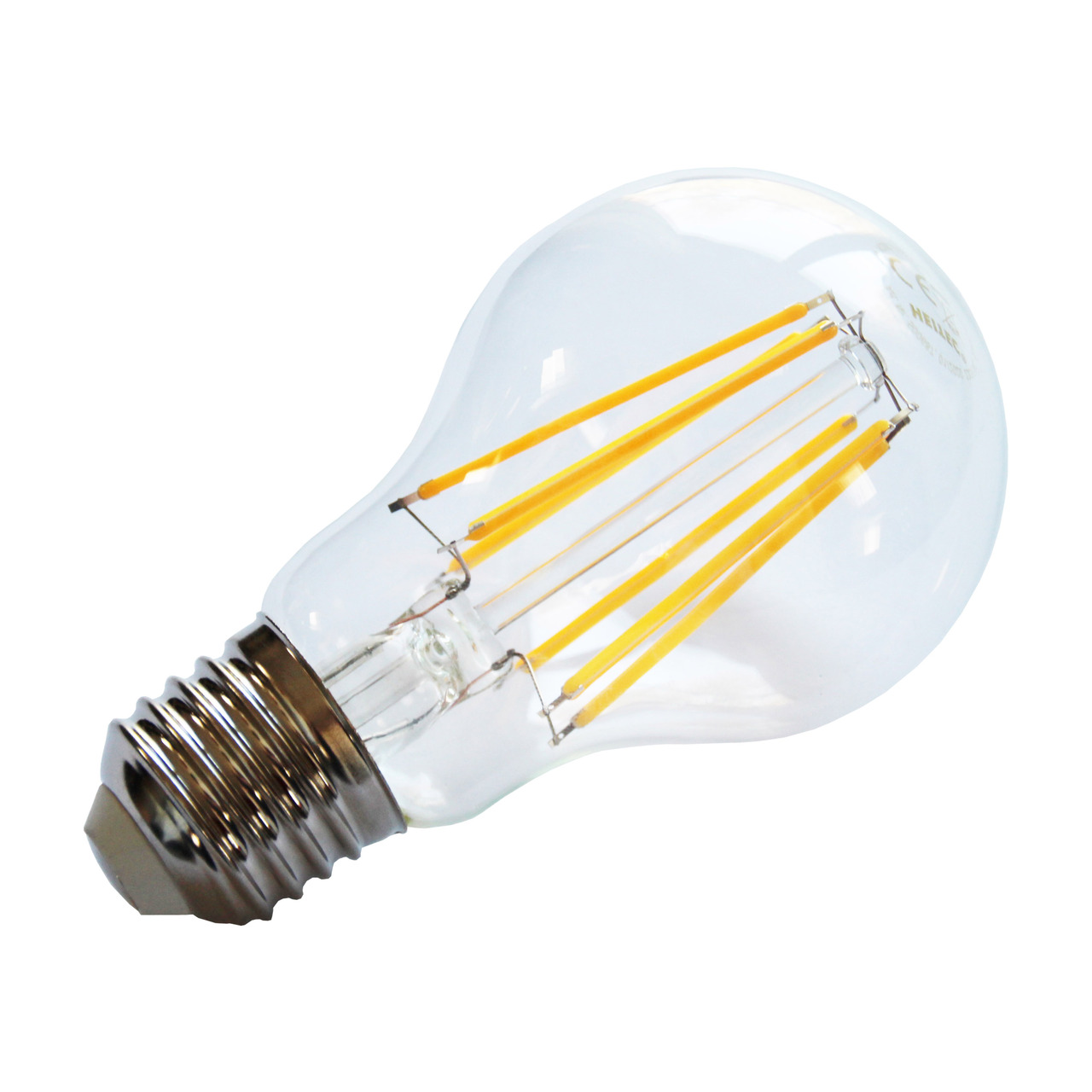 HEITEC 6-W-Filament-LED-Lampe A60- E27- 650 lm- warmweiss- klar unter Beleuchtung
