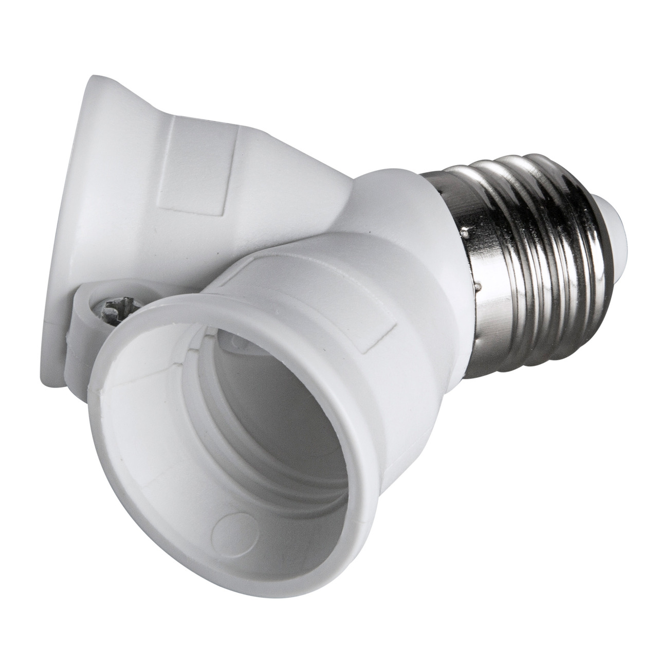 HEITRONIC Lampensockeladapter Kunststoff DUO- 1x E27 auf 2x E27 unter Beleuchtung