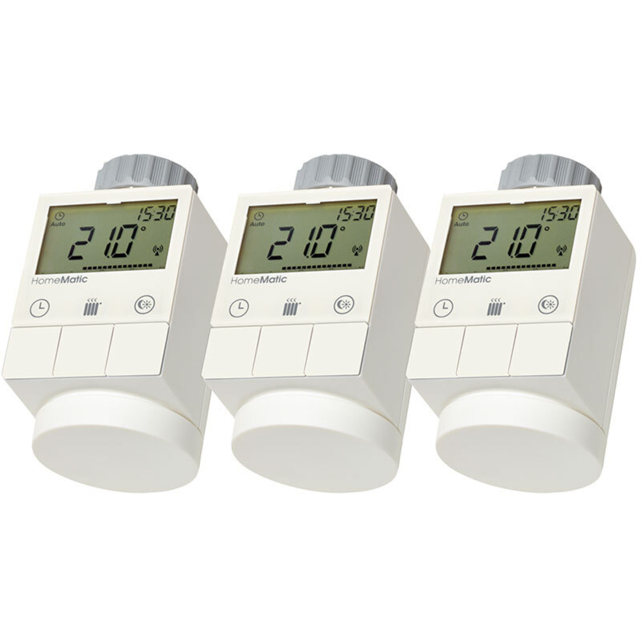 Homematic 3er Set Funk-Heizkörperthermostat HM-CC-RT-DN für Smart Home - Hausautomation