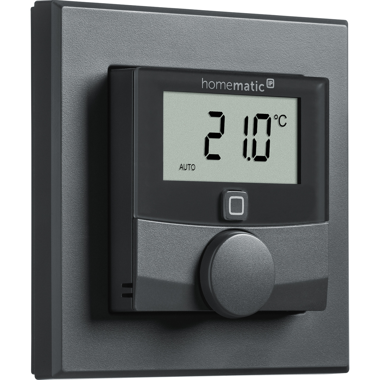 Homematic IP Smart Home Wandthermostat HmIP-WTH-A mit Luftfeuchtigkeitssensor- anthrazit