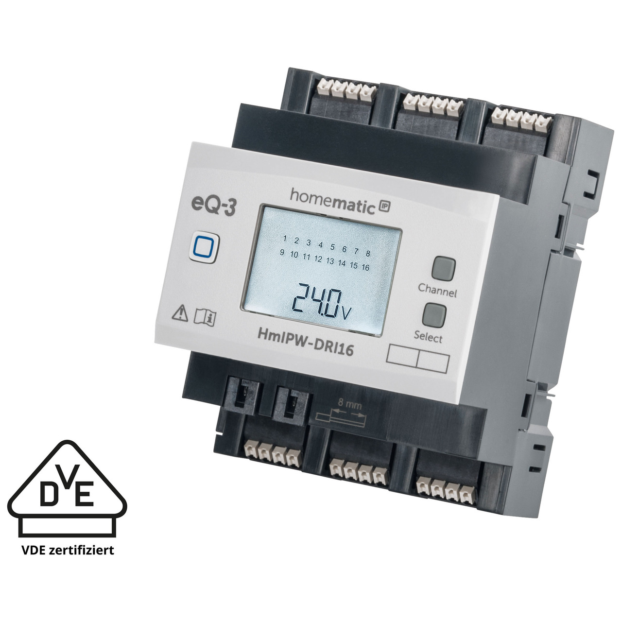 Homematic IP Wired Smart Home 16-fach-Eingangsmodul HmIPW-DRI16- VDE zertifiziert