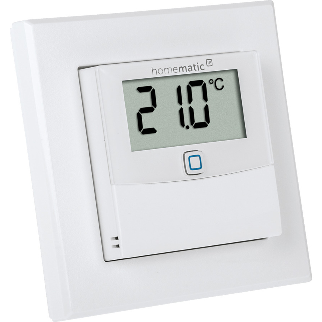 Homematic IP Wired Smart Home Temperatur- und Luftfeuchtigkeitssensor mit Display HmIPW-STHD  innen