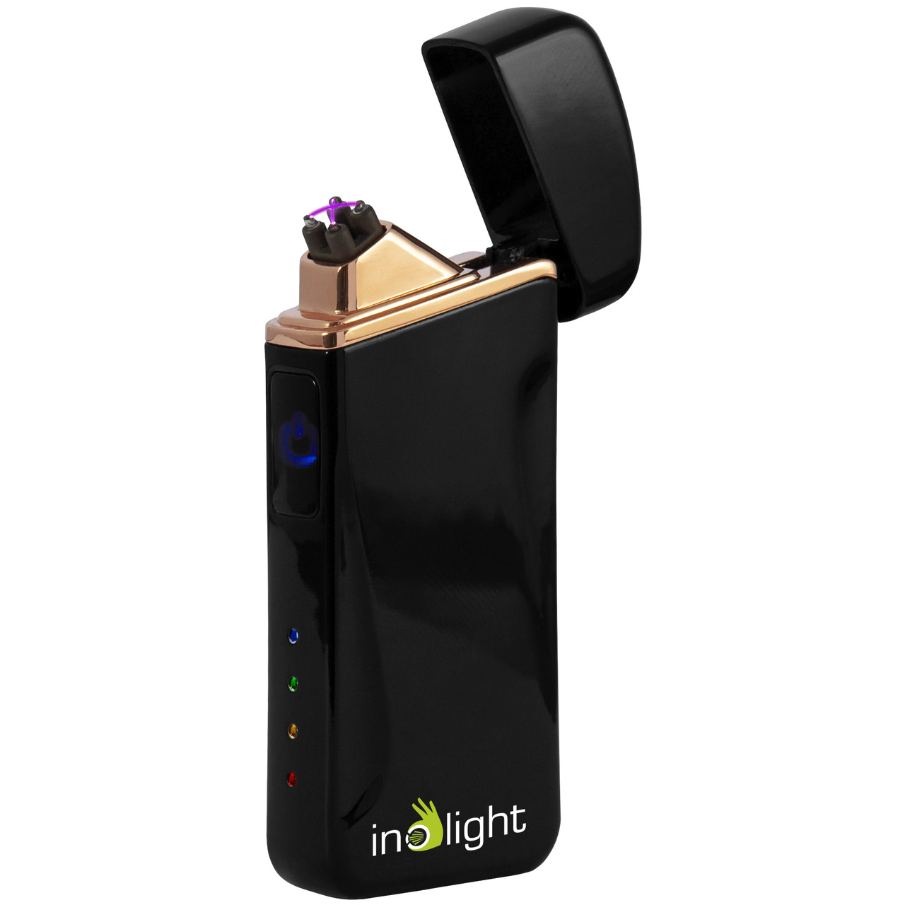 inolight Lichtbogen-Feuerzeug CL6- zündet mit Doppellichtbogen- Metallgehäuse unter Freizeit- und Outdoortechnik