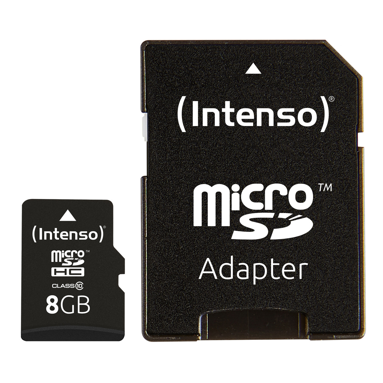 Intenso microSDHC-Karte- Class 10- mit SD-Adapter- 25 MB-s- 8 GB