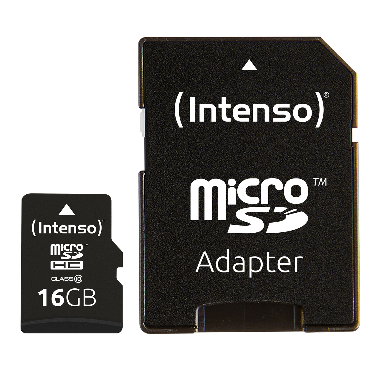 Intenso microSDHC-Karte- Class 10- mit SD-Adapter- 40 MB-s- 16 GB