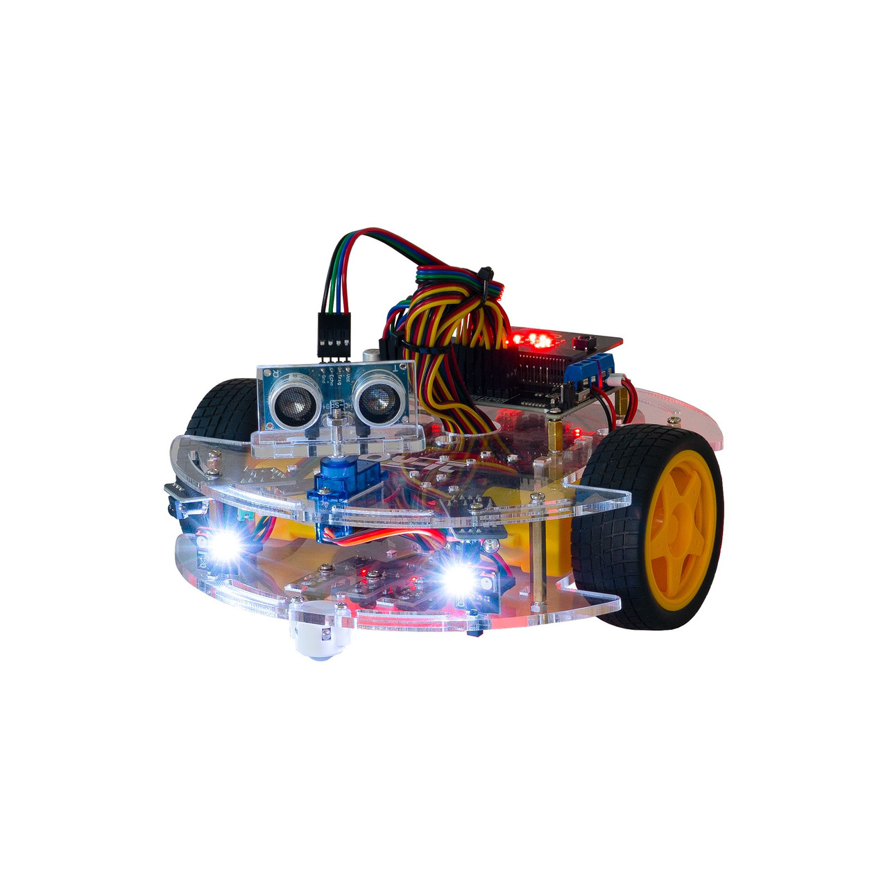 Joy-IT programmierbares Roboterauto Joy-Car inkl-  micro:bit v2 und beweglichem Ultraschallsensor unter Bausätze