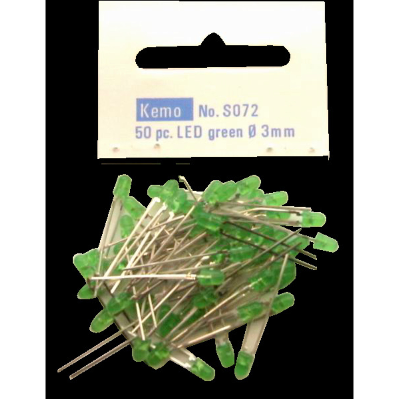 Kemo LED - 3 mm grün ca- 50 Stück S072