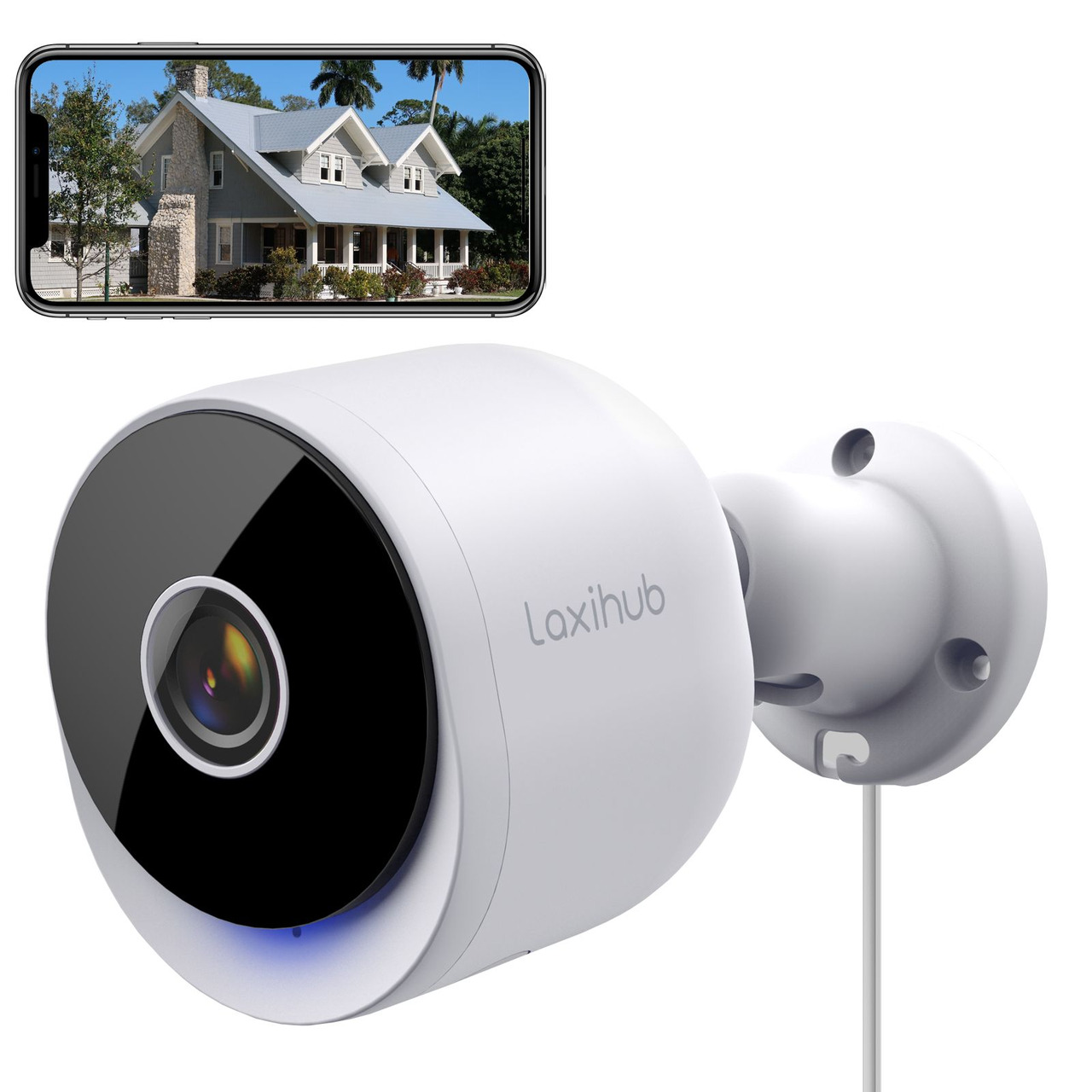 Laxihub by Arenti WLAN-Überwachungskamera O2- 2K-Qualität- App- Amazon Alexa- Google Assistant- IP65 unter Sicherheitstechnik