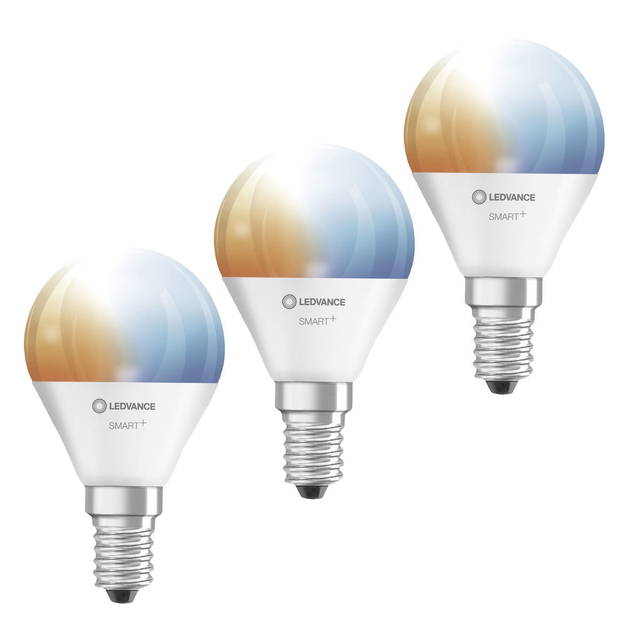 Ledvance SMART+ WiFi 4-9-W-LED-Lampe P40- E14- 470 lm- Tunable White- dimmbar- Alexa- App- 3er Set