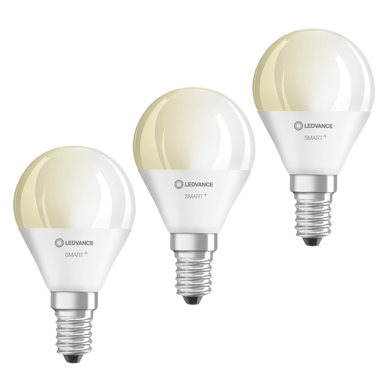 Ledvance SMART+ WiFi 4-9-W-LED-Lampe P40- E14- 470 lm- warmweiss- 2700 K- dimmbar- App- 3er Set unter Beleuchtung