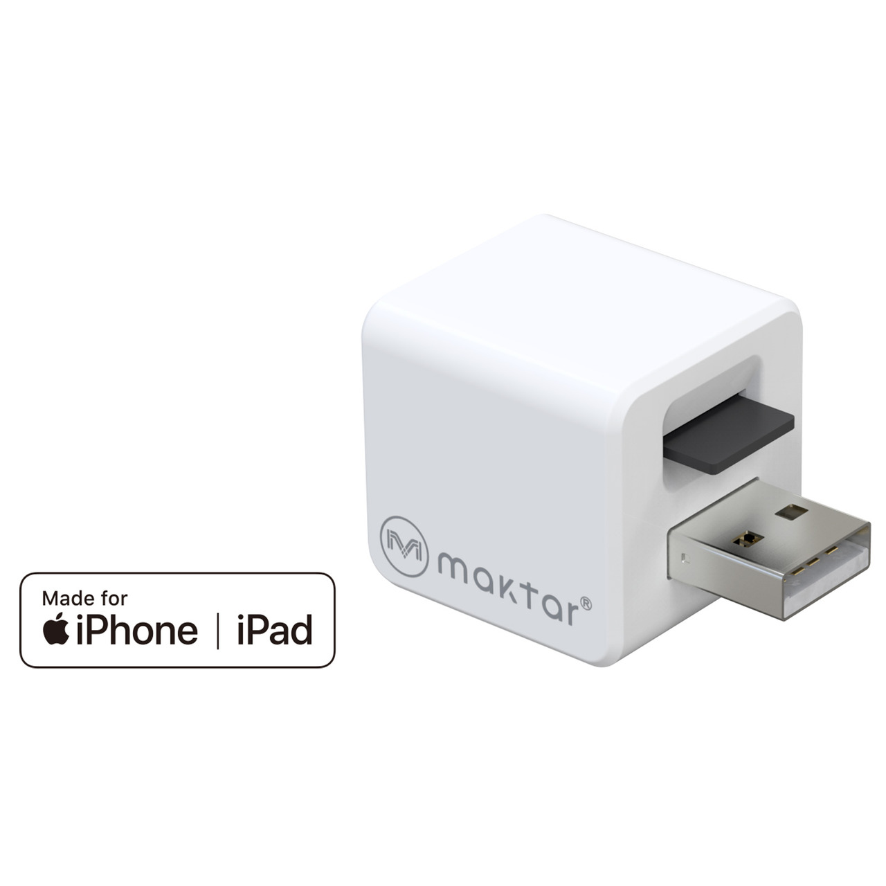 Maktar Auto-Back-up-Adapter Qubii- für iPhone-iPad- speichert Bilder-Videos-Kontakte auf microSD