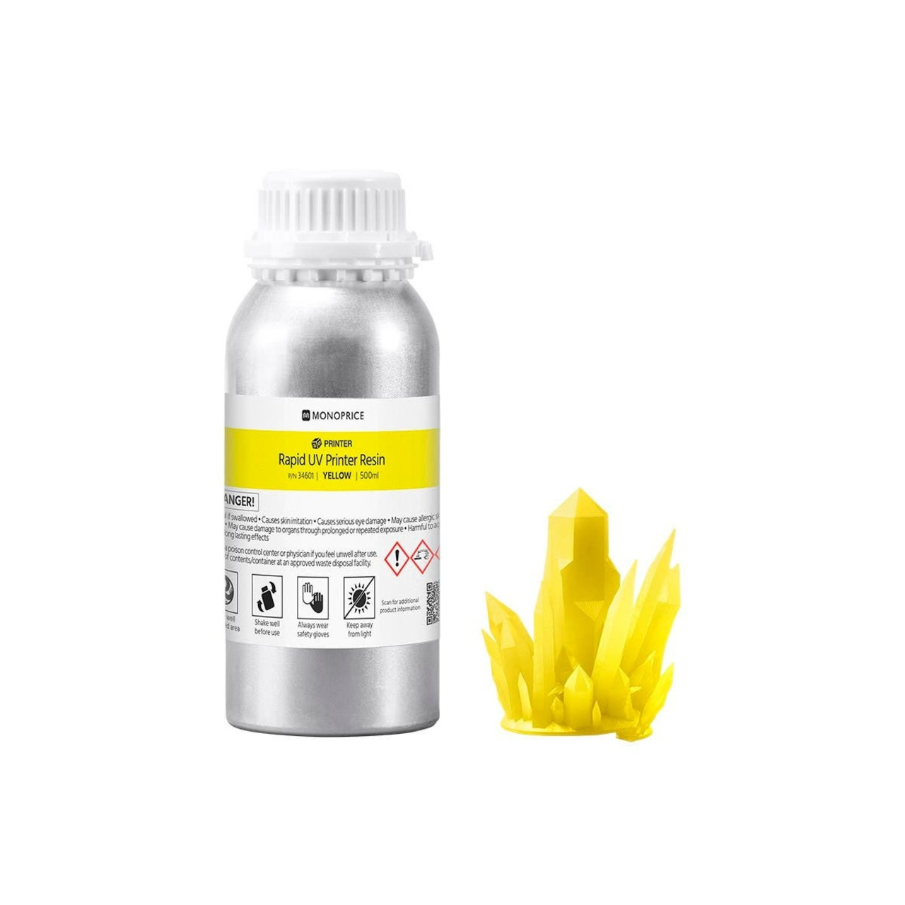 Monoprice-Resin-Kunstharz- 500 ml- gelb - für 3D-Drucker Mini-SLA