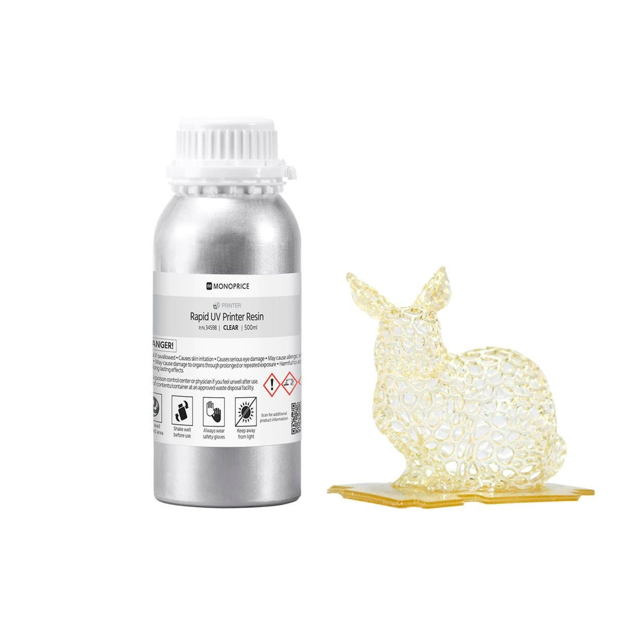 Monoprice-Resin-Kunstharz- 500 ml- transparent - für 3D-Drucker MP Mini-SLA