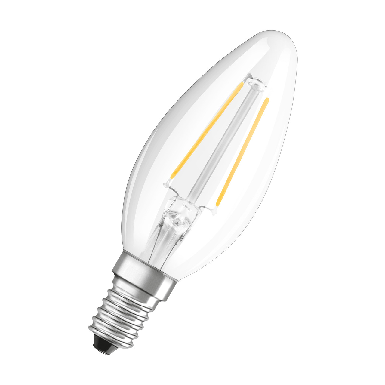 OSRAM 2-8-W-LED-Kerzenlampe- E14- 250 lm- warmweiss- klar- dimmbar