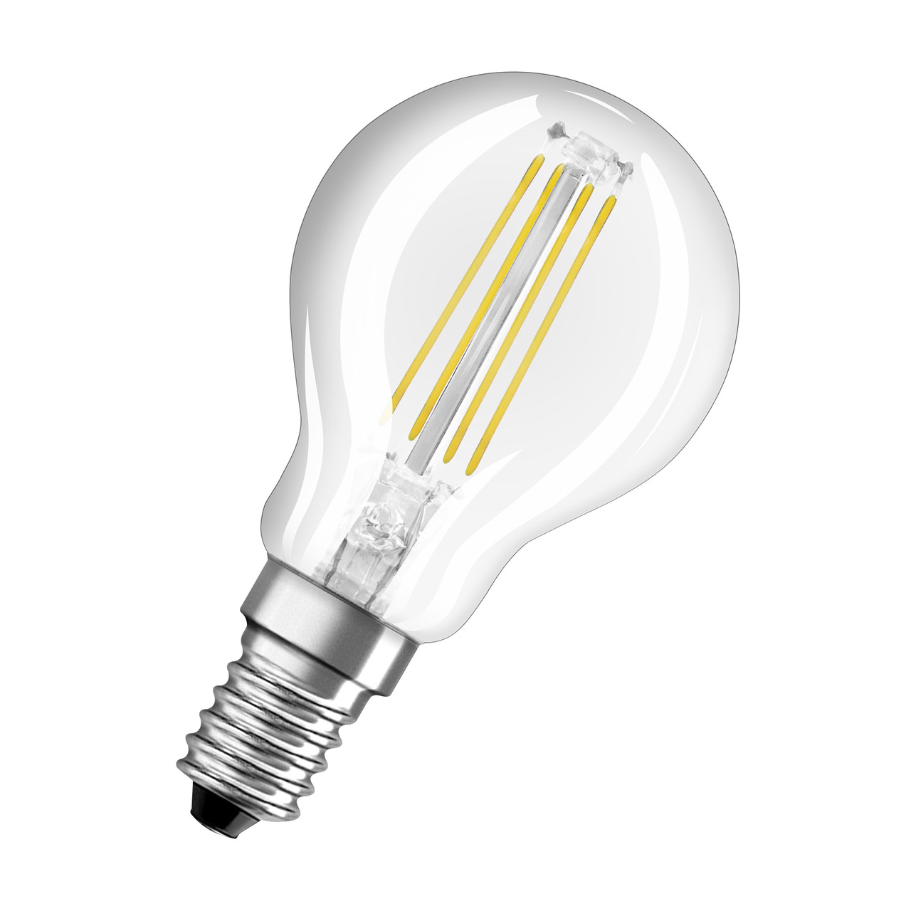 OSRAM 2-8-W-LED-Lampe P45- E14- 250 lm- warmweiss- klar- dimmbar unter Beleuchtung