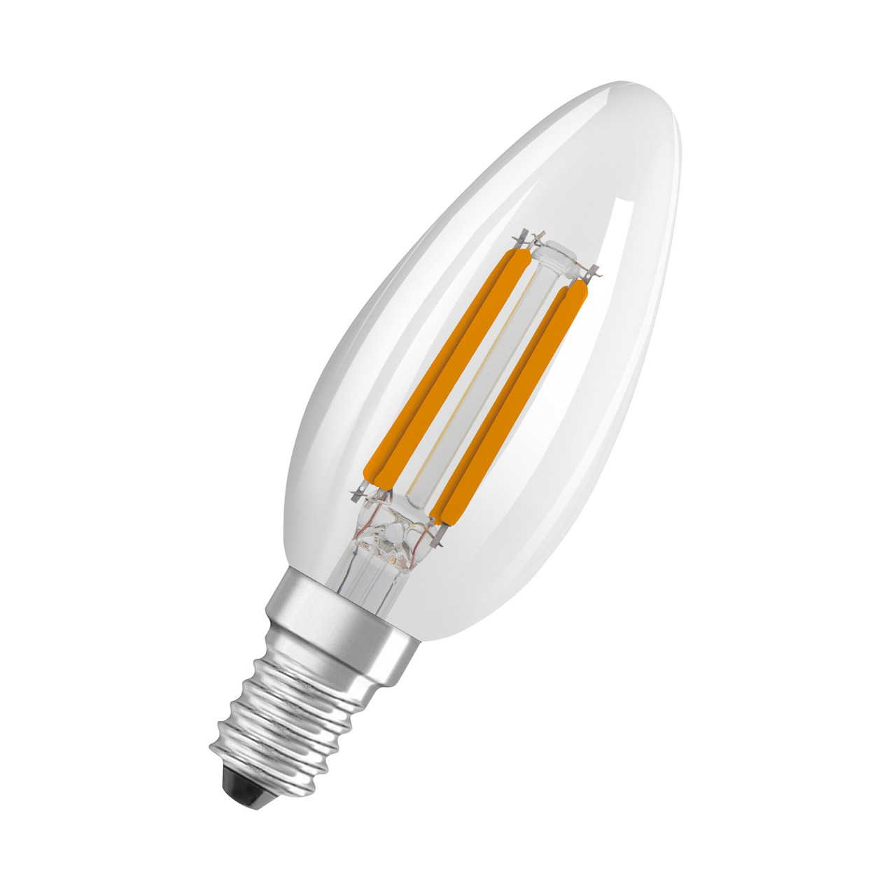 OSRAM Hocheffiziente 2-5-W-LED-Kerzenlampe STAR- E14- 470 lm- 2700 K- 188 lm-W- FIL- EEK B