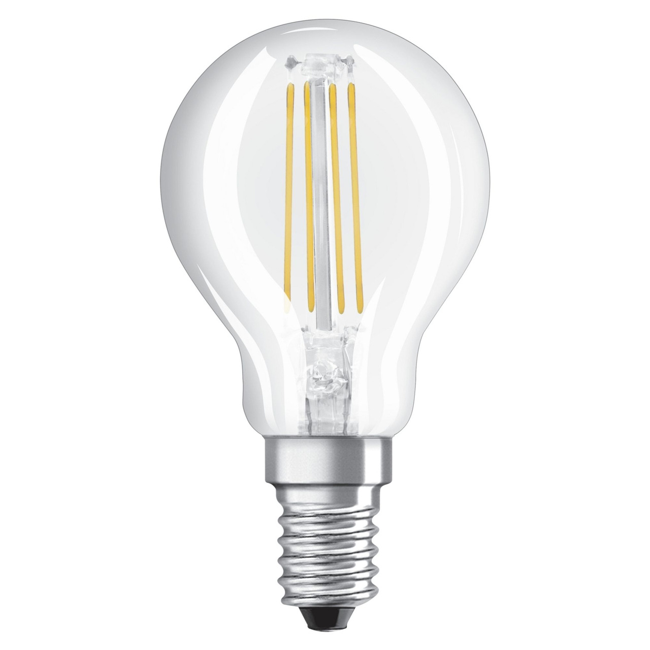 OSRAM LED RETRO Glass Bulb 5-W-Filament-LED-Tropfenlampe- E14- klar- dimmbar