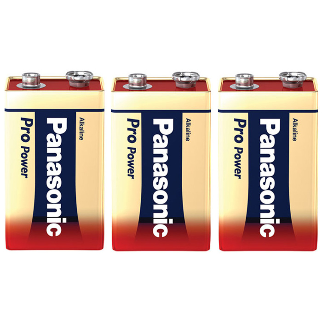 Panasonic Pro Power Alkaline Batterie- 9-V-Block- 3er-Pack