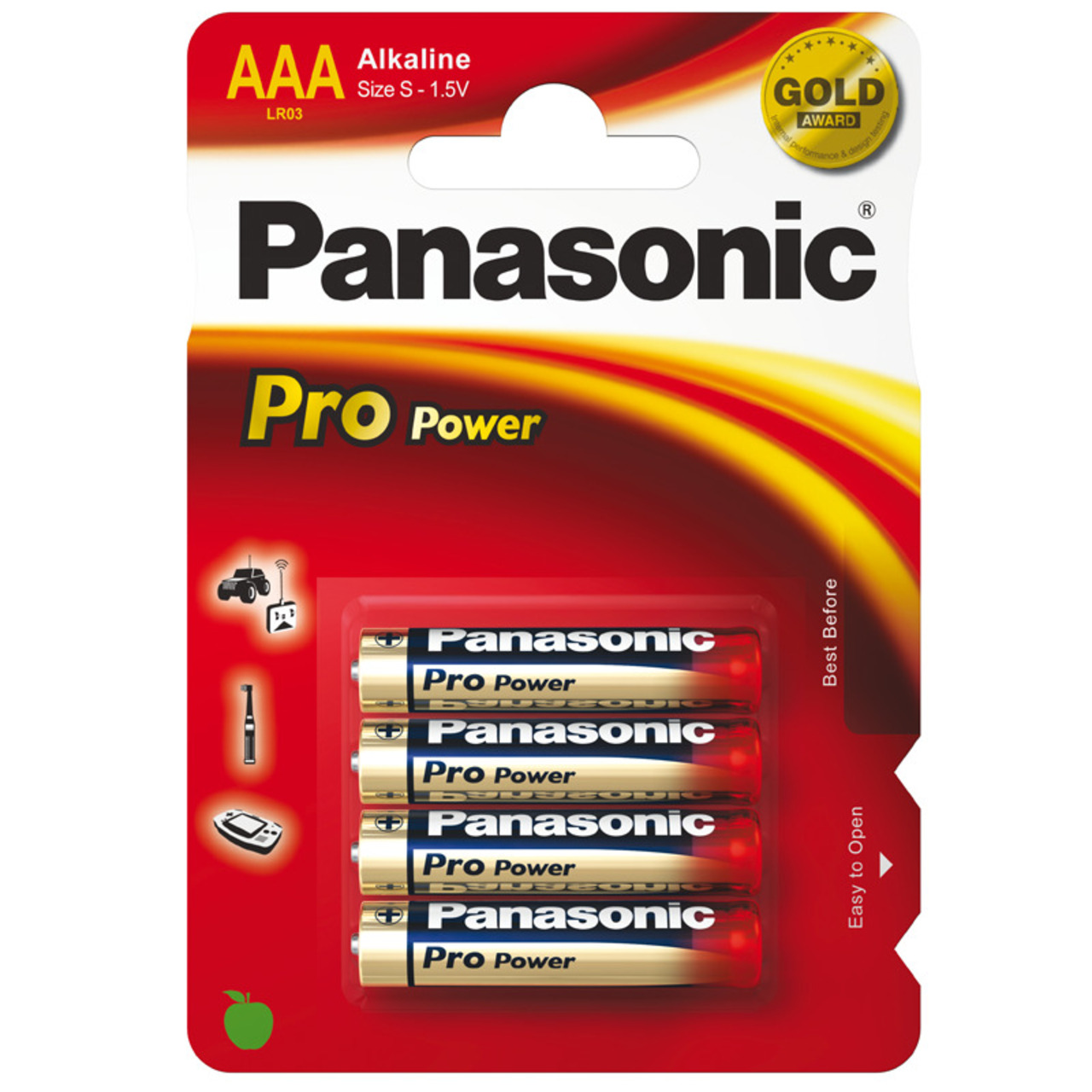 Panasonic Pro Power Alkaline Batterie Micro AAA- 4er-Pack
